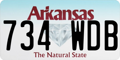 AR license plate 734WDB