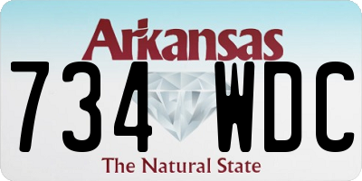 AR license plate 734WDC