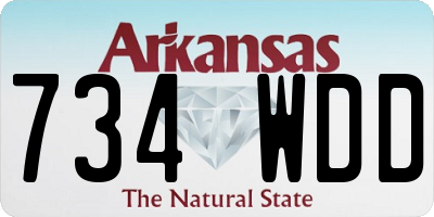 AR license plate 734WDD