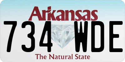 AR license plate 734WDE