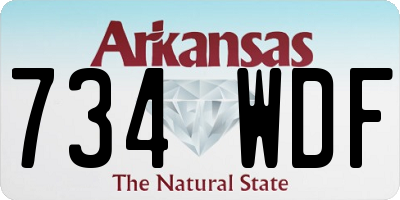 AR license plate 734WDF