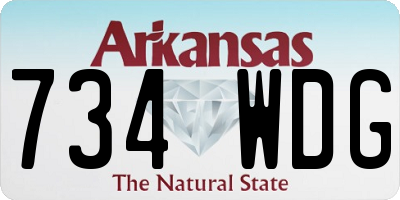 AR license plate 734WDG