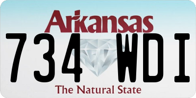 AR license plate 734WDI