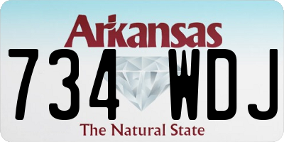 AR license plate 734WDJ