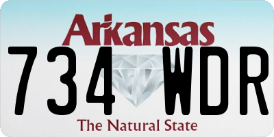 AR license plate 734WDR