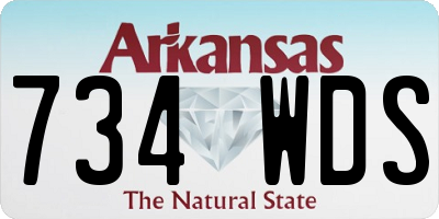 AR license plate 734WDS
