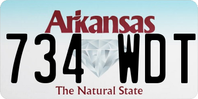 AR license plate 734WDT