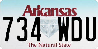AR license plate 734WDU
