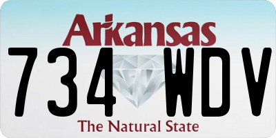 AR license plate 734WDV