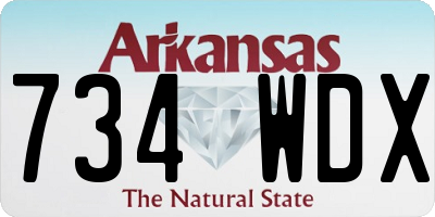 AR license plate 734WDX