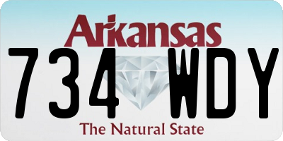 AR license plate 734WDY