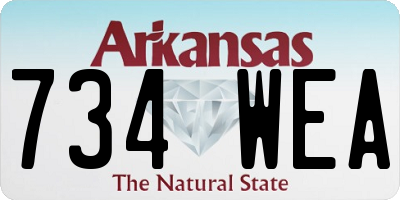 AR license plate 734WEA