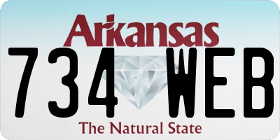 AR license plate 734WEB