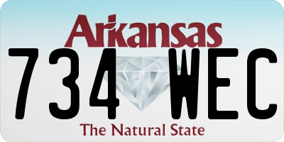 AR license plate 734WEC