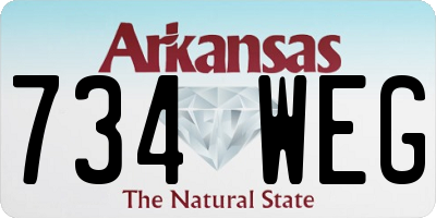 AR license plate 734WEG