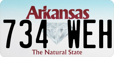 AR license plate 734WEH