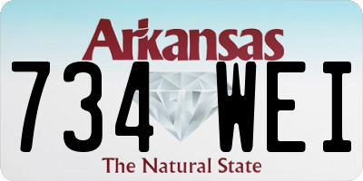 AR license plate 734WEI