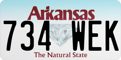 AR license plate 734WEK