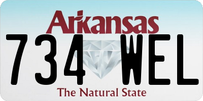 AR license plate 734WEL