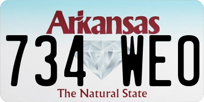 AR license plate 734WEO