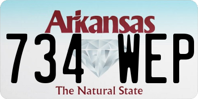 AR license plate 734WEP