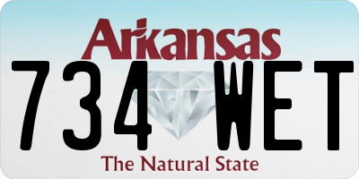 AR license plate 734WET