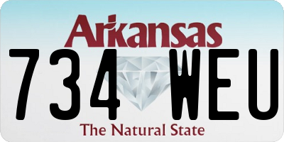 AR license plate 734WEU