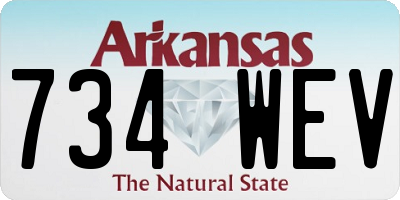 AR license plate 734WEV