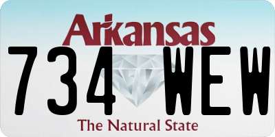 AR license plate 734WEW