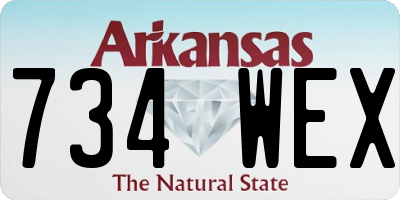 AR license plate 734WEX