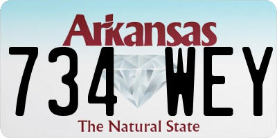 AR license plate 734WEY