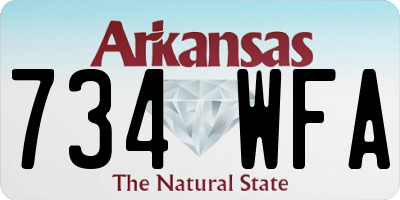 AR license plate 734WFA