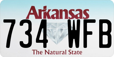 AR license plate 734WFB