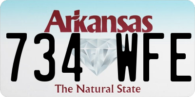 AR license plate 734WFE