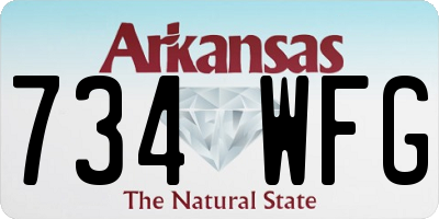 AR license plate 734WFG