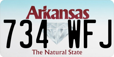 AR license plate 734WFJ