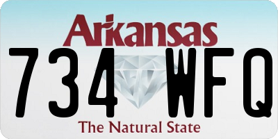 AR license plate 734WFQ