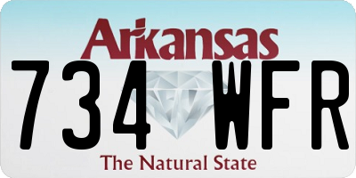 AR license plate 734WFR