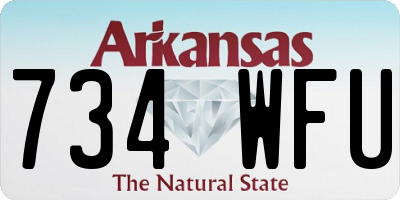 AR license plate 734WFU
