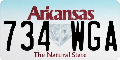 AR license plate 734WGA