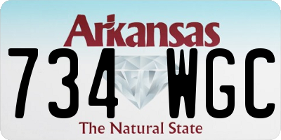AR license plate 734WGC
