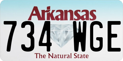 AR license plate 734WGE