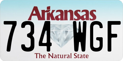 AR license plate 734WGF