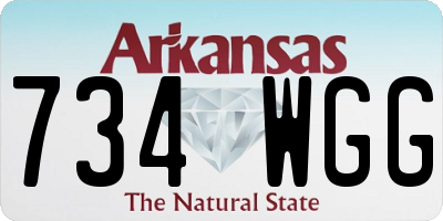 AR license plate 734WGG