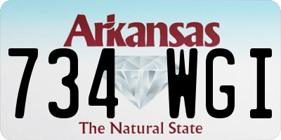 AR license plate 734WGI