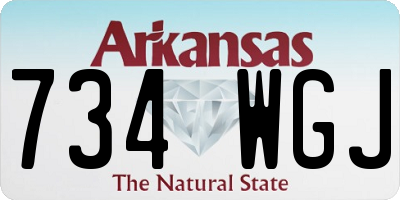 AR license plate 734WGJ