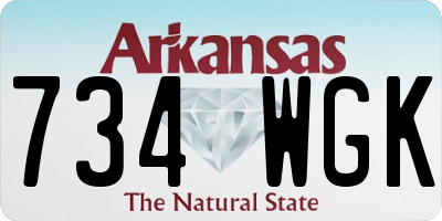 AR license plate 734WGK