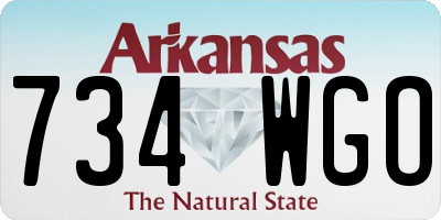 AR license plate 734WGO