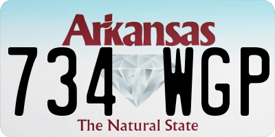 AR license plate 734WGP