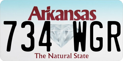 AR license plate 734WGR